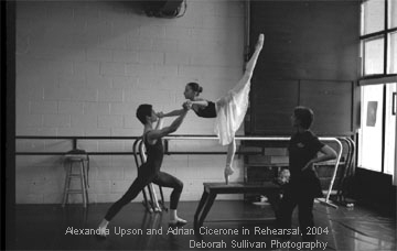 Alexandra Upson and Adrian Cicerone in Rehearsal, 2004 
Deborah Sullivan Photography