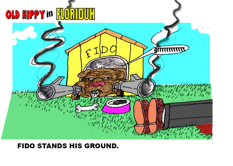 OLD HIPPY IN FLORIDUH - "Fido Stands His Ground" Elliot Feldman - Scene4 Magazine - February 2015 www.scene4.com