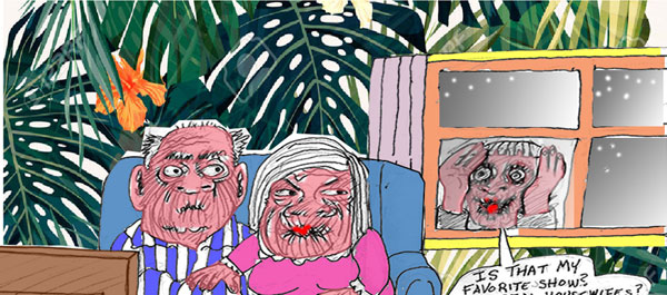 Cartoon: Old Fart Village | Elliot Feldman | Scene4 Magazine-September 2017 | www.scene4.com
