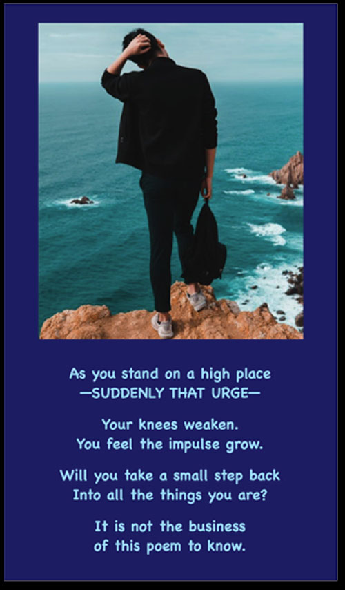 Visual Poems | David Alpaugh | Scene4 Magazine - July 2019 | www.scene4.,com