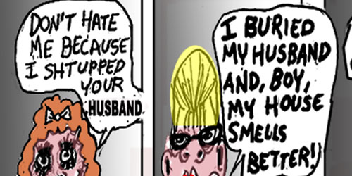 Cartoon: The Real Housewives of Old Fart Village | Elliot Feldman | Scene4 Magazine | May 2019 | www.scene4.com