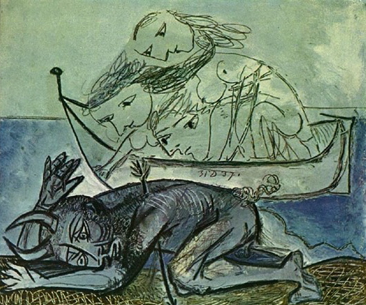 bg, Pablo Picasso, Minotaur is Wounded, 1937, image 3