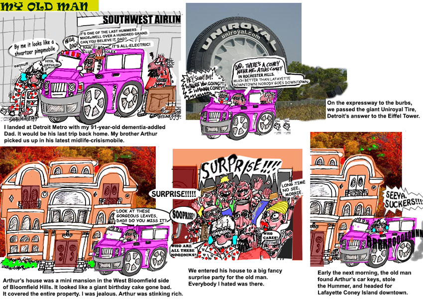 Scene4 Magazine: Comics - "My Old Man - Hummer Ho!" | Elliot Feldman | December 2012 | www.scene4.com