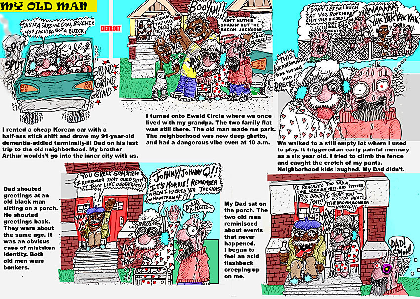 This is a sardine can Boychik, you should have a got a Buick. Comics by Elliot Feldman  Scene4 Magazine September 2013  www.scene4.com